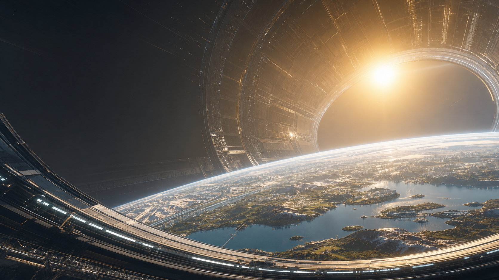 A habitable world within a stellar megastructure
